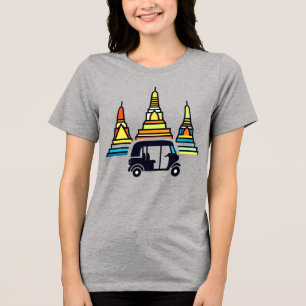 Thai Temples And Tuk Tuks Tri-Blend Shirt