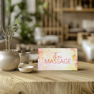 Thai Yoga Massage Body Relax Tropical Colour Business Card