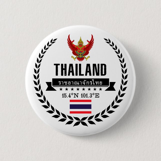 Thailand 6 Cm Round Badge (Front)