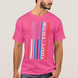 Thailand American Flag Muay Thai Boxing T-Shirt