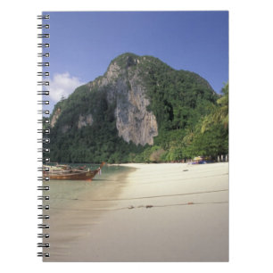 Thailand, Andaman Sea, Ko Phi Phi Island, Beach Spiral Notebook