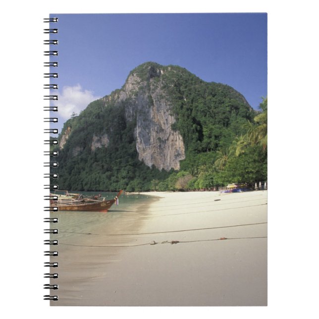 Thailand, Andaman Sea, Ko Phi Phi Island, Beach Spiral Notebook (Front)