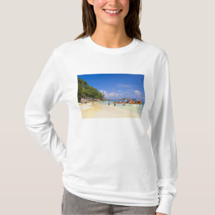 Thailand, Andaman Sea. Passengers onshore at T-Shirt