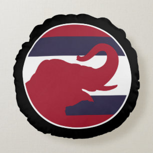 Thailand Asian elephant Thai National Animal Flag Round Cushion