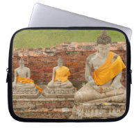 Thailand, Ayutthaya. Statues of sitting buddhas