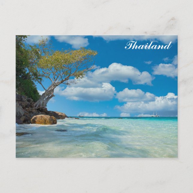 Thailand Bamboo Island Travel Photo Postcard (Front)