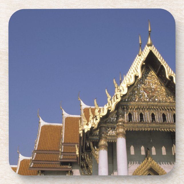 Thailand, Bangkok. Morning sun reflects off the Coaster (Front)