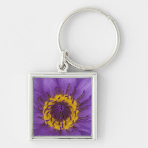 Thailand, Bangkok, Purple and yellow lotus Key Ring