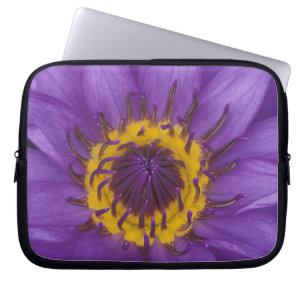 Thailand, Bangkok, Purple and yellow lotus Laptop Sleeve