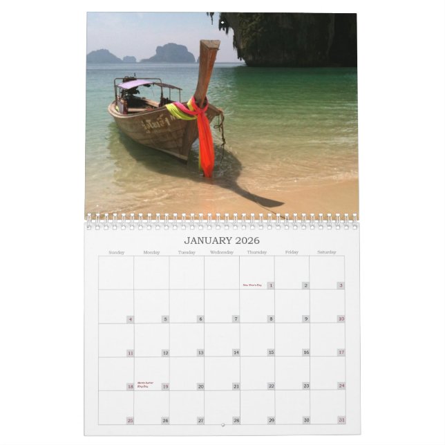 Thailand Beaches 2012 Calendar (Jan 2026)