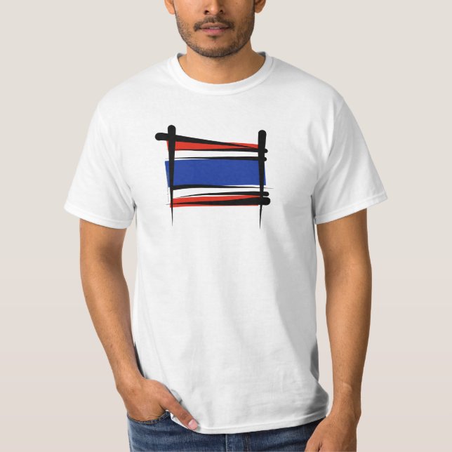 Thailand Brush Flag T-Shirt (Front)