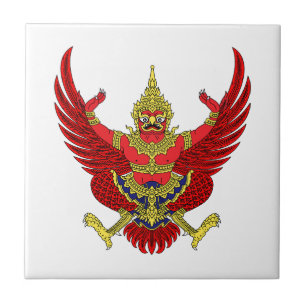 Thailand country coat arms symbol emblem flag tile