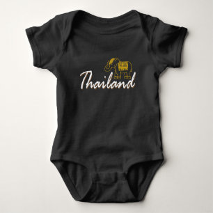 Thailand Elephant Holiday Travel Memories Asia Baby Bodysuit