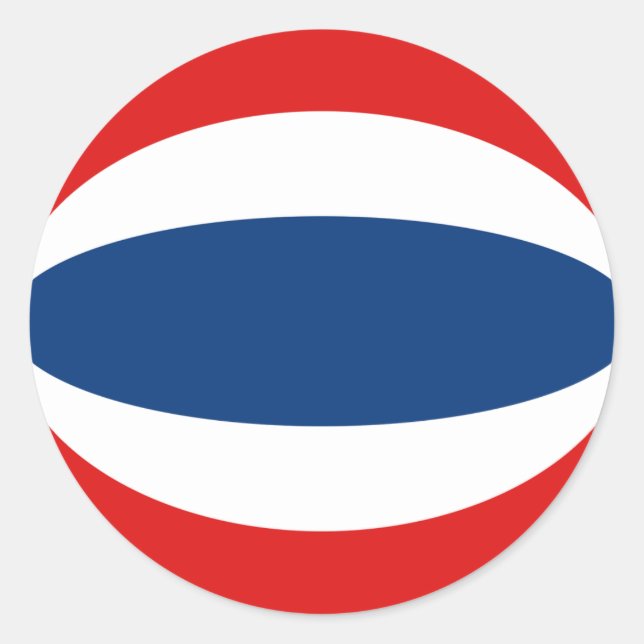 Thailand Fisheye Flag Sticker (Front)