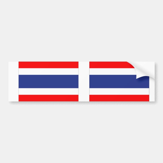 Thailand Flag Bumper Sticker (Front)