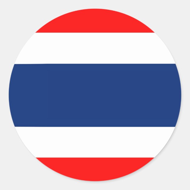 Thailand flag classic round sticker (Front)