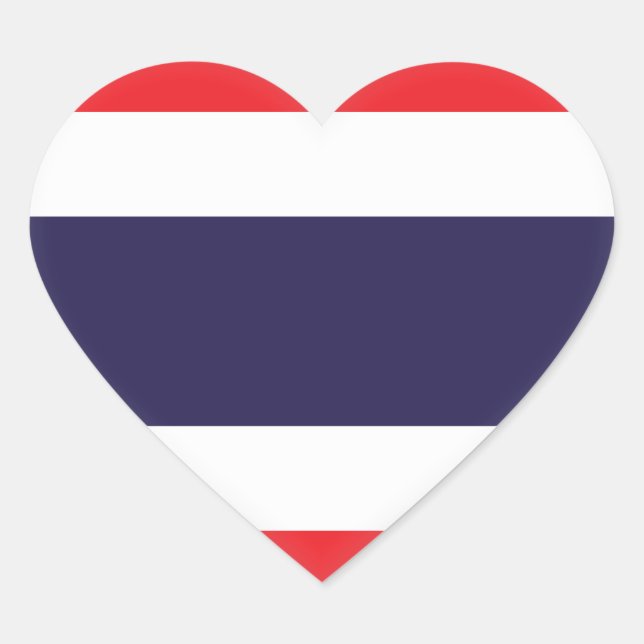 Thailand Flag Heart Sticker (Front)