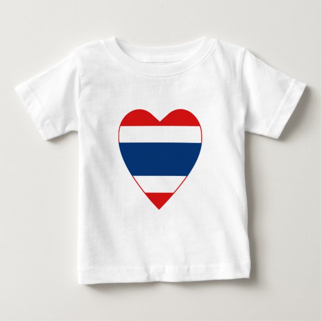 Thailand Flag Heart T-Shirt (Front)
