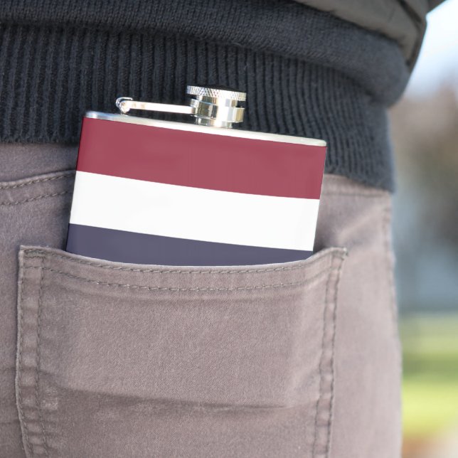 Thailand flag hip flask (In Situ)