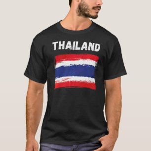 Thailand Flag Holiday Vintage Grunge Thai Flag T-Shirt