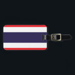 Thailand Flag Luggage Tag<br><div class="desc">The Thai flag is a fimbriated horizontal bicolour triband. The used colours in the flag are blue,  red,  white. The proportion of the Thai flag is 2:3. The Flag of Thailand was adopted in 1917.</div>