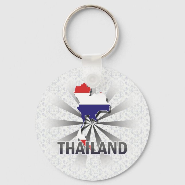 Thailand Flag Map 2.0 Key Ring (Front)