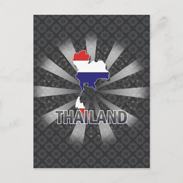Thailand Flag Map 2.0 Postcard (Front)