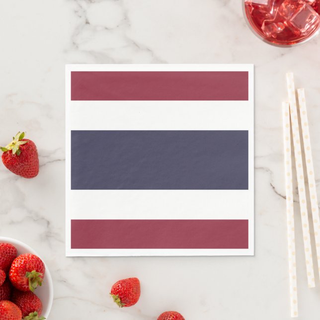 Thailand flag napkin (Insitu)