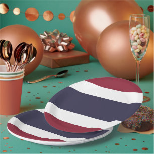 Thailand flag paper plate