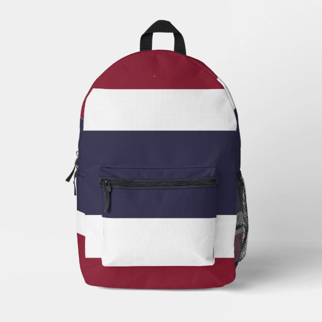Thailand flag printed backpack (Front)