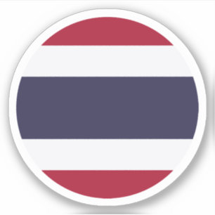 Thailand Flag Round Sticker