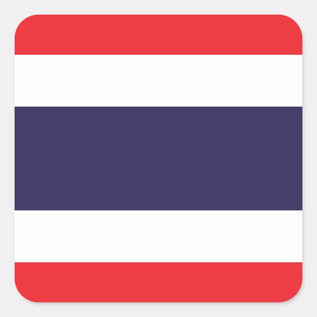 Thailand Flag Square Sticker (Front)