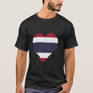 Thailand Flag Thai Pride Thai Flag Heart Thai Root T-Shirt