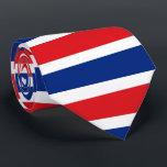 Thailand flag Thai Tie<br><div class="desc">Thailand flag Thai
The flag of the Kingdom of Thailand shows five horizontal stripes in the colours red,  white,  blue,  white and red,  with the central blue stripe being twice as wide as each of the other four.
#thailand #thai #kingdom #flag</div>