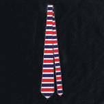 Thailand Flag Tie<br><div class="desc">The Thai flag is a fimbriated horizontal bicolour triband. The used colours in the flag are blue,  red,  white. The proportion of the Thai flag is 2:3. The Flag of Thailand was adopted in 1917.</div>