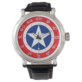Thailand Flag Watch ( Number in Thai numerals )
