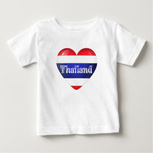 Thailand Heart Flag Baby T-Shirt