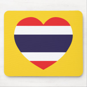 Thailand Heart Flag Mouse Pad