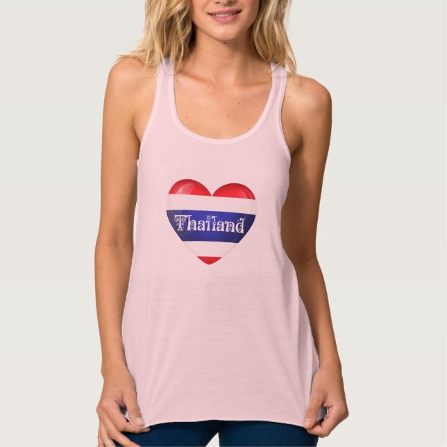 Thailand Heart Flag Singlet (Front)