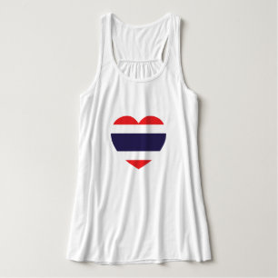 Thailand Heart Flag Singlet