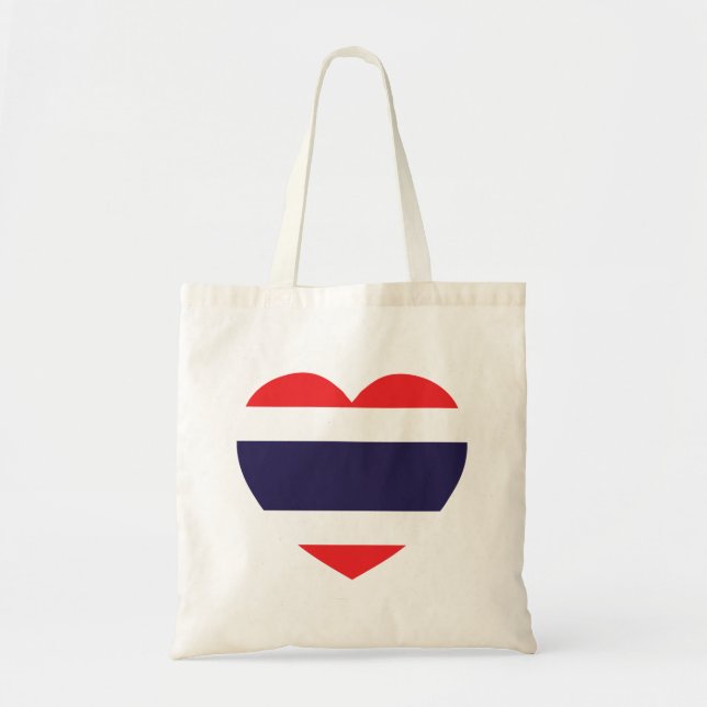 Thailand Heart Flag Tote Bag (Front)