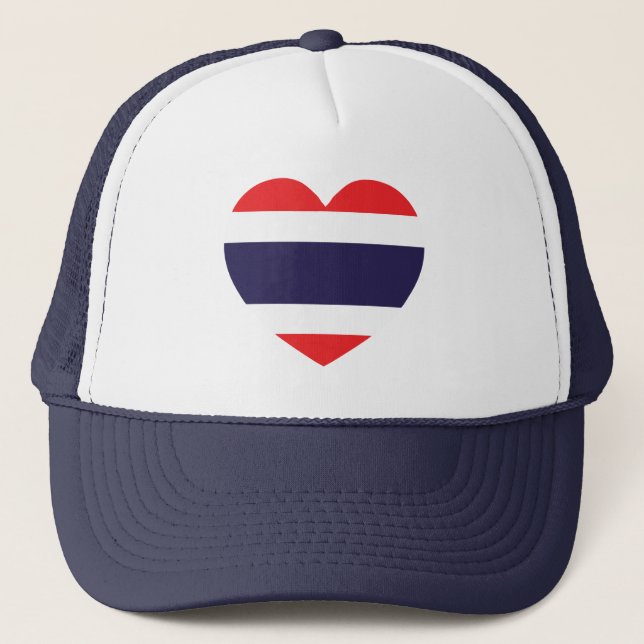 Thailand Heart Flag Trucker Hat (Front)