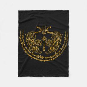 Thailand Kickboxer Muay Thai Thai Boxer Twin Tiger Fleece Blanket