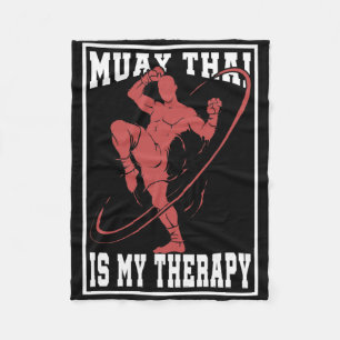 Thailand Kickboxing Martial Arts Fighter Gift Muay Fleece Blanket