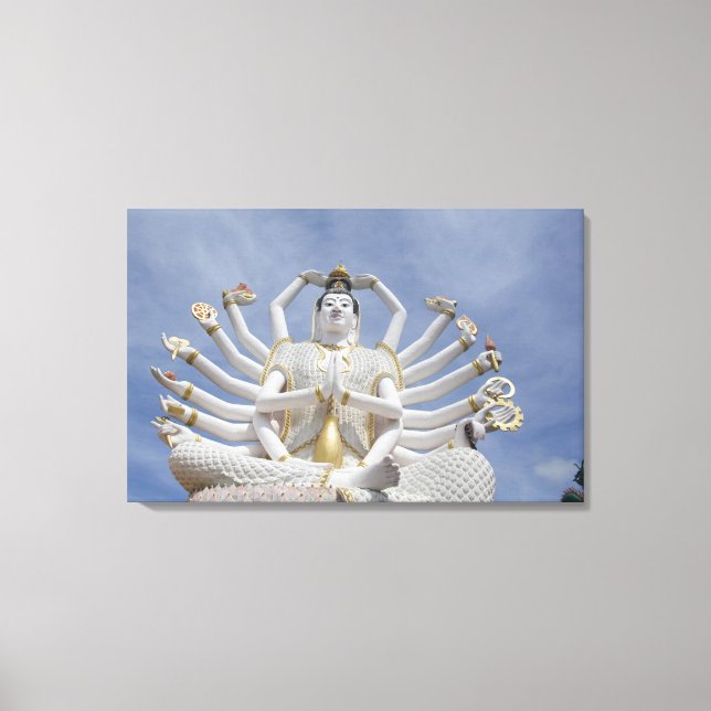 Thailand, Ko Samui aka Koh Samui). Wat Plai Canvas Print (Front)