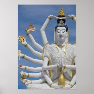 Thailand, Ko Samui aka Koh Samui). Wat Plai Poster