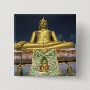 Thailand, Koh Samui Island. Big Buddha. 15 Cm Square Badge