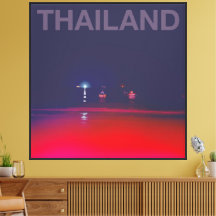 Thailand Koh Tao Beach at Night Canvas Print