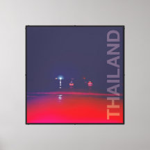 Thailand Koh Tao Beach at Night Print