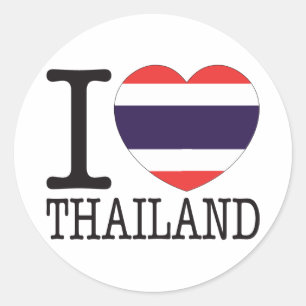 Thailand Love v2 Classic Round Sticker